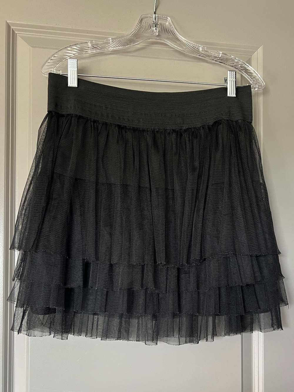 Studio Y Black Tiered Tulle Mini Skirt